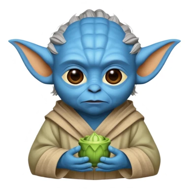 yoda but with blue skin sticker