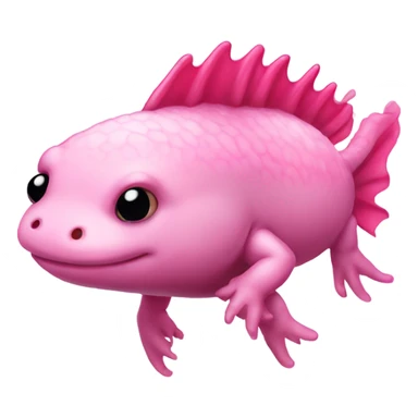 Pink axolotl sticker