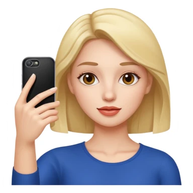 female taking selfies sticker