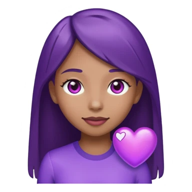 Marcie purple heart emoji sticker