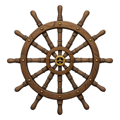 pirate ship wheel sticker
