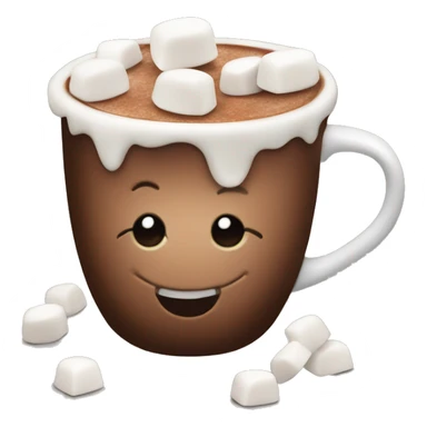 hot chocolate with marshmallows on top sticker