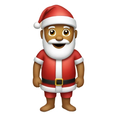 Santa on beach sticker