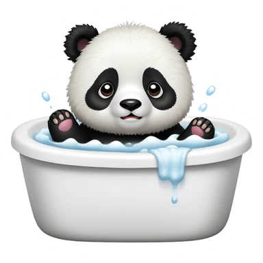 Panda in a bath  sticker