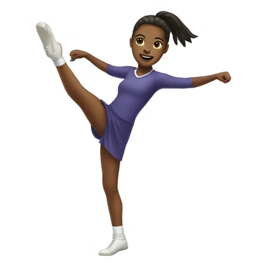 A girl high kicking  sticker