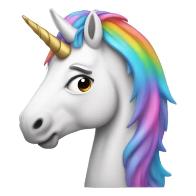Disappointed unicorn judging sticker