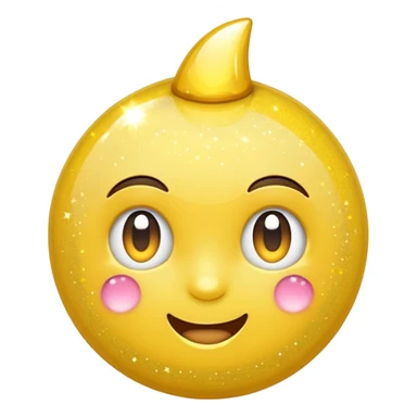 Yellow Sparkle 3d sticker