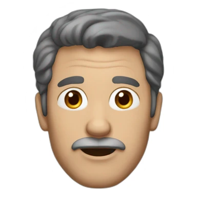 55 year old man, dark hair sticker