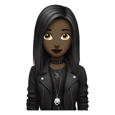 goth girl at concert sticker