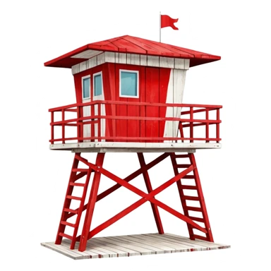 lifeguard tower sticker