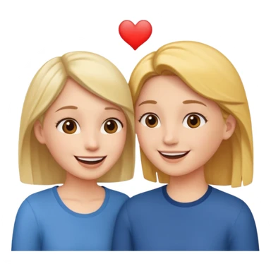 Two friends talking and looking each other sticker