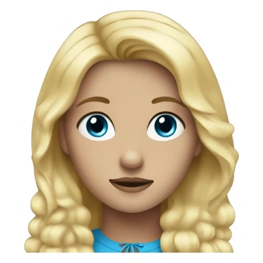 blonde girl with blue eyes and her black horse sticker