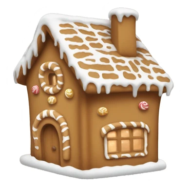 Cosy beige gingerbread house  sticker