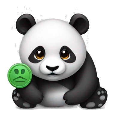 Panda with token sticker