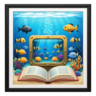 underwater library sticker