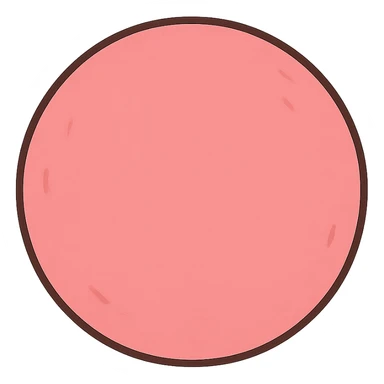 flat toon style pink circle with no outline sticker