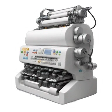 an high-tech machine that write wonderful poetic message text sticker