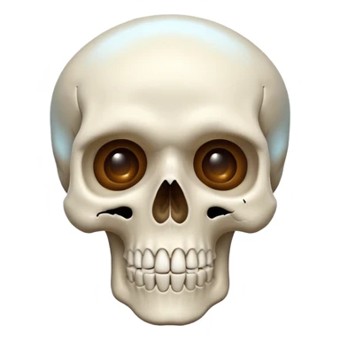 Skull emoji with a mix of surprise emoji sticker