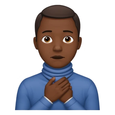 Man with hands gripped around NECK crossed like he is choking sticker