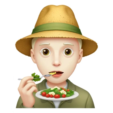 Cat eating raw ￼￼-Vernid-creature￼ man sticker