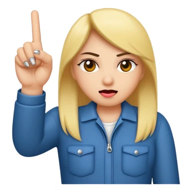 A baddie showing middle finger  sticker