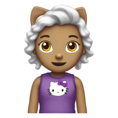 Purple hello kitty sticker