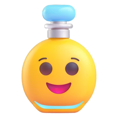 perfume bottle, 3D emoji style sticker