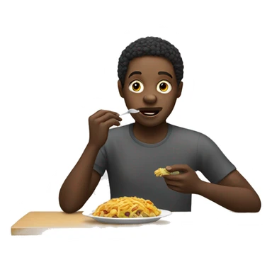 black person eating sticker