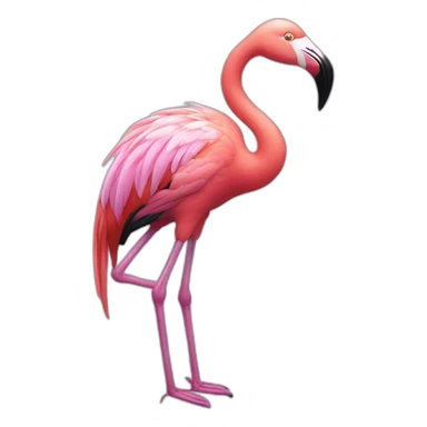 Purple flamingo sticker