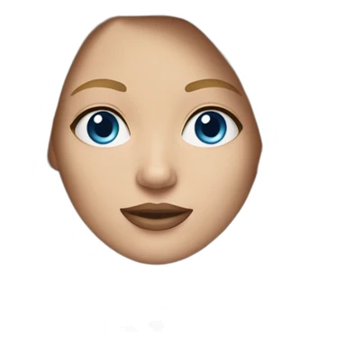 Memoji of a woman with blond hair and blue eyes sticker