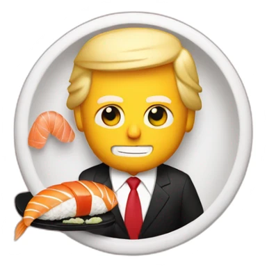 Donald Trump with Sushi sticker