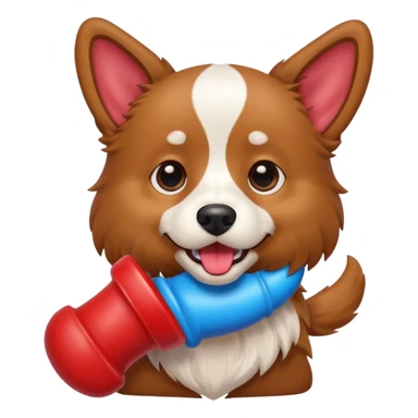 Dog with Toy sticker