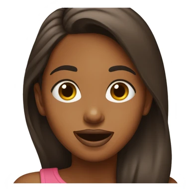 Brown girl with tongue out sticker