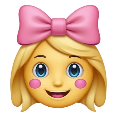 dizzy face emoji with a pink bow sticker