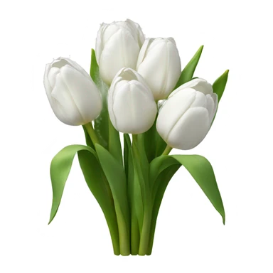 White tulips sticker
