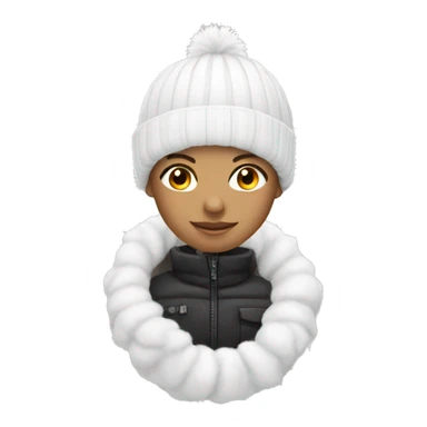 White accessory for winter sticker