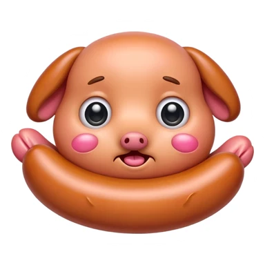 Crying sausage with eyes sticker