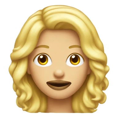 blonde woman emoji with zipper mouth sticker