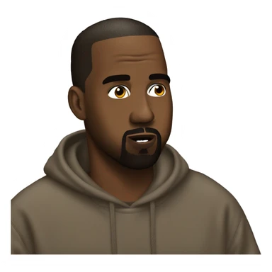 kanye west being silly sticker