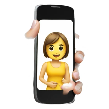phone on woman hand sticker