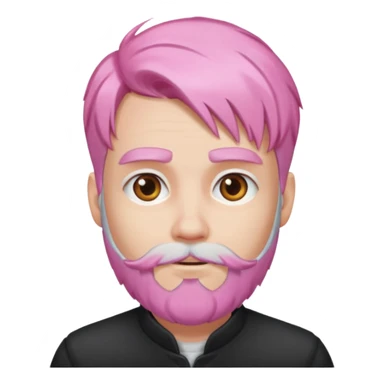 white bearded pink haired  sticker