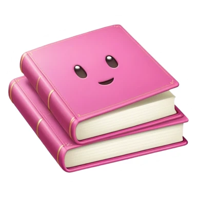 Icone book utilise couleurs rose sticker