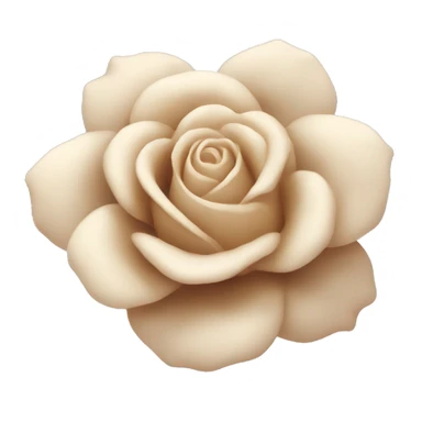 Make a cute beige flower/rose sticker