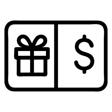 create gift certificate icon on transparent background png sticker