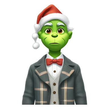 Preppy grinch ￼ sticker