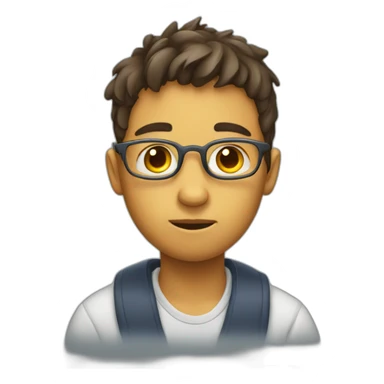 A boy who is bored in math class sticker