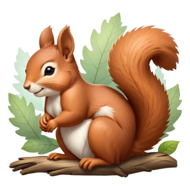 Beautiful and Majestic Squirrel Portrait Emoji, Head and body rendered in serene repose with a gentle, content smile and softly closed eyes, showcasing a delicately textured, bushy-tailed form and perky little ears, Simplified yet exquisitely endearing features, highly detailed, glowing with a soft, drowsy woodland light, high shine, relaxed and utterly enchanting, stylized with an air of timeless forest majesty, soft glowing outline, capturing the essence of a beautiful and majestic squirrel that embodies the pure charm of nature! sticker