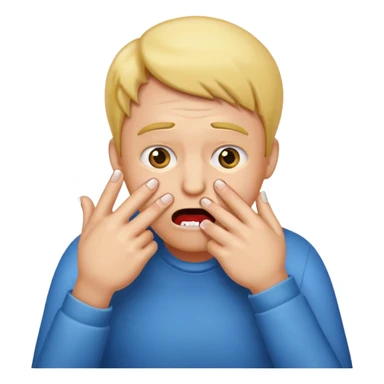 iPhone frantically biting fingernails emoji sticker