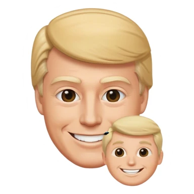 Trump photorealistic smiling sticker