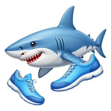 Shark with a one shoes blues sticker